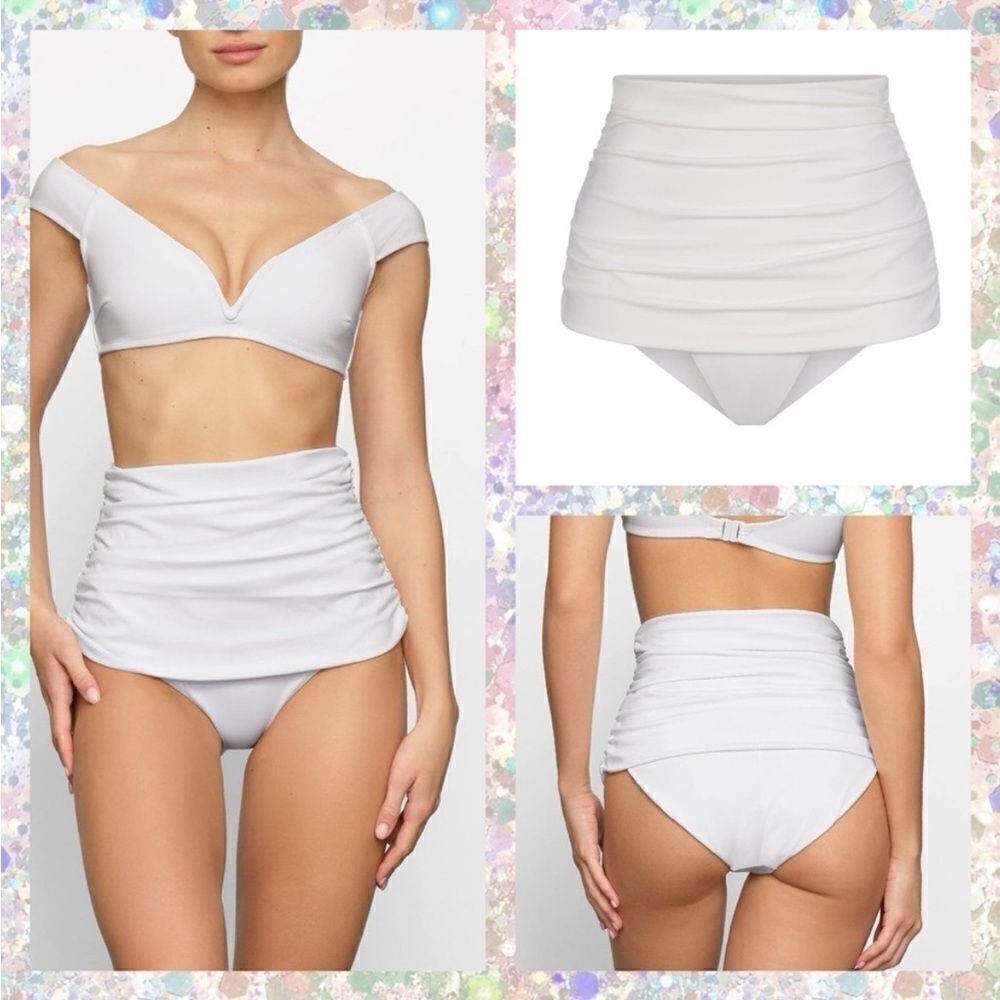 EXCELLENT CONDITION SIZE 4X SKIMS SCULPTING SWIM FOLDOVER RUCHED BIKINI BOTTOMS